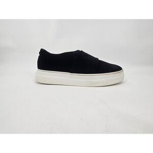 Lewit Italy Slip On Loafers Black Velvet‎ Trainers Women's Size 10 Black/White